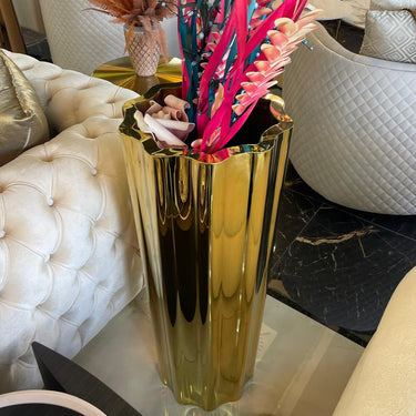 WAVE váza arany több méretben (kiállított)