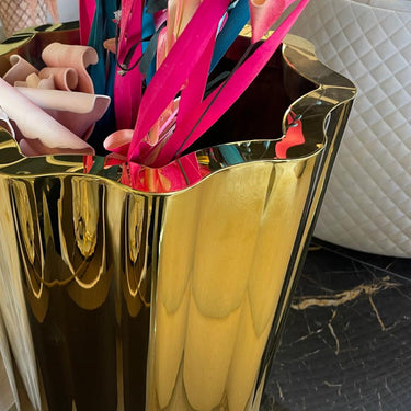 WAVE váza arany több méretben (kiállított)