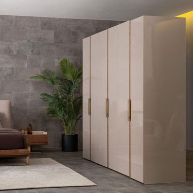 Wagon 6 ajtós gardróbszekrény világosbarna