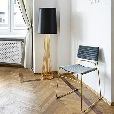 Elka állólámpa 145 cm fekete-arany