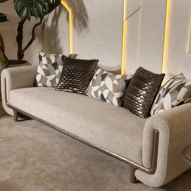 ATHINA 3 személyes szögletes kanapé krém