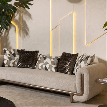 ATHINA 3 személyes szögletes kanapé krém