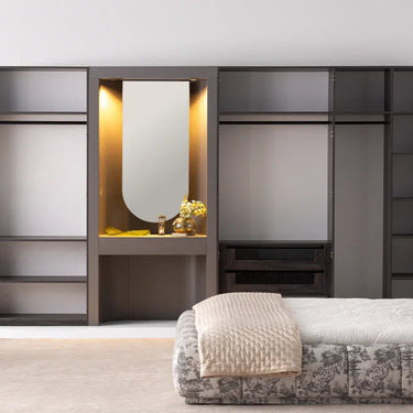 ZEN gardróbszekrény sminkasztallal sötétszürke