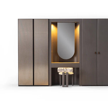 ZEN gardróbszekrény sminkasztallal sötétszürke