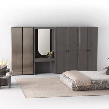 ZEN gardróbszekrény sminkasztallal sötétszürke